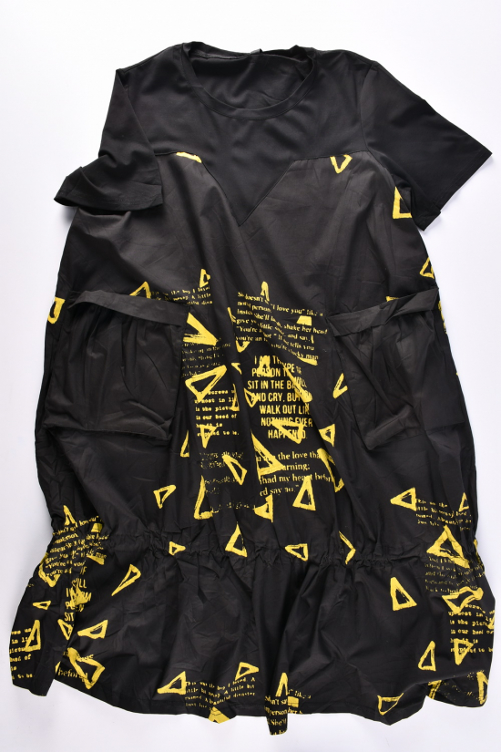 Платье женское (цв.чёрный) трикотажное размер 48-50 арт.8806
