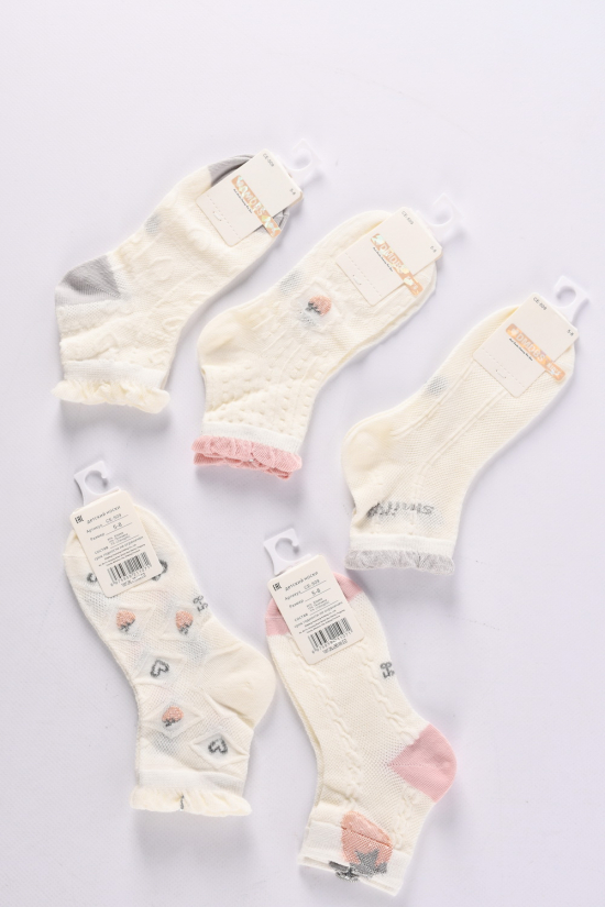 Шкарпетки всесезонні для дівчинки на 5-8 років (80% COTTON 15% Polyamide5%spandex) арт.CE-509