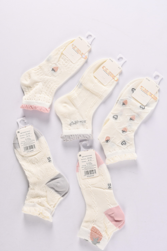 Шкарпетки всесезонні для дівчинки на 9-12 років (80% COTTON 15% Polyamide5%spandex) арт.CE-509