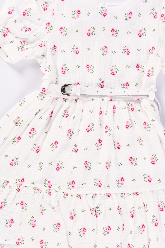 Платье для девочки (цв.белый) трикотажное Рост в наличии : 110, 128 арт.751