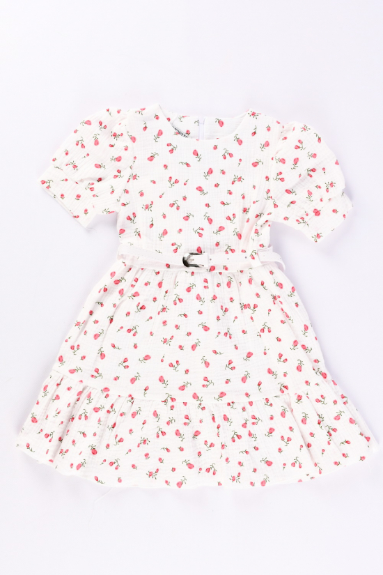 Платье для девочки (цв.белый) трикотажное Рост в наличии : 104, 110, 116, 122, 128 арт.751