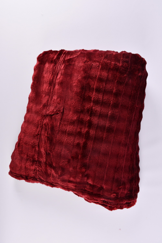 Плед-покривало (кол. бордовий) тканина мікрофібра (розмір 200/230 см) вага 1.42кг арт.CH-1413