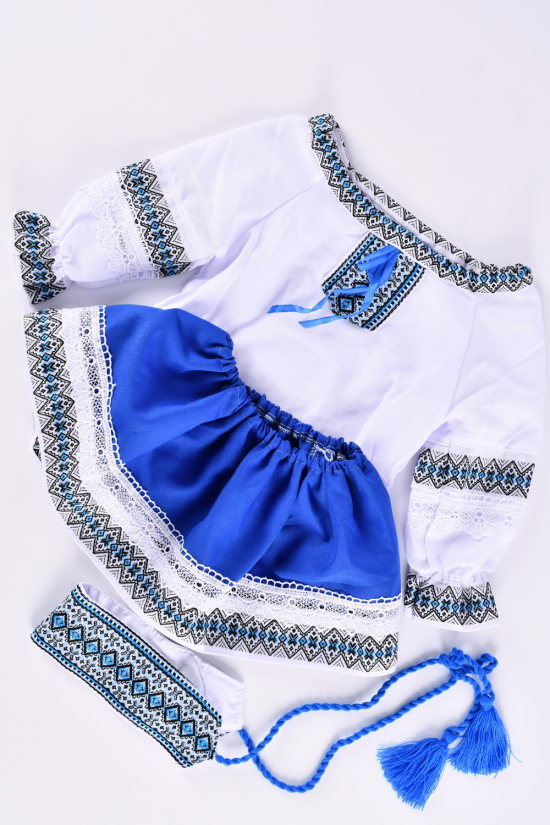 Сукня для дівчинки (кол. білий/синій) "вишиванка" Зріст в наявності : 92, 98, 104, 110, 116, 122, 128 арт.орнамент