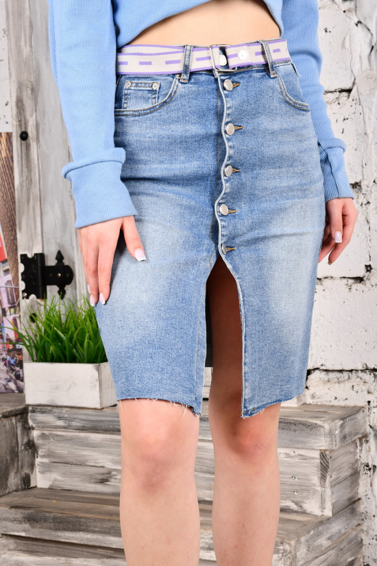 Спідниця жіноча джинсова з поясом "LANLANIEE" Розміри в наявності : 25, 26, 27, 28, 29, 30 арт.2009