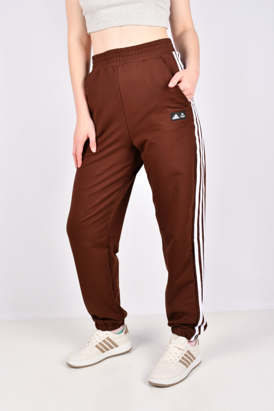 Штани жіночі (кол. коричневий) трикотажні "Adidas" Розміри в наявності : 40, 42, 44, 46, 48 арт.Adidas