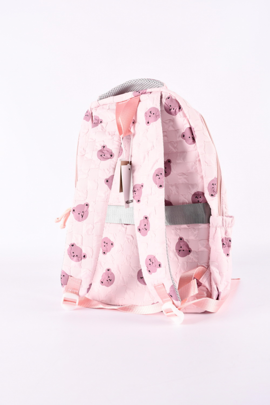 Рюкзак тканинний (цв. Рожевий) розмір 30/41/15 см. арт.P7532