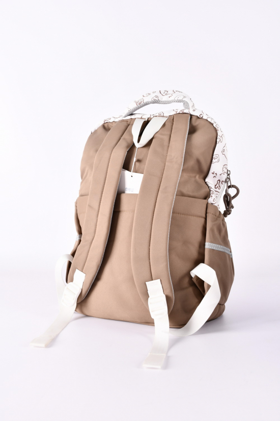 Рюкзак тканинний (кол. коричневий) розмір 30/40/12 см. арт.S332
