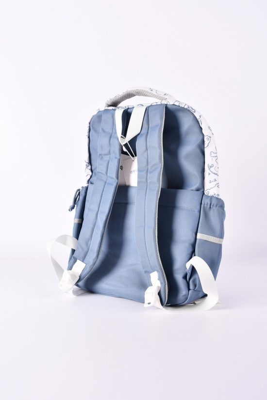 Рюкзак тканинний (кол. блакитний) розмір 30/40/12 см. арт.S332
