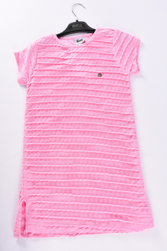 Платье для девочки (цв.розовый) трикотажное "DECO" Рост в наличии : 122, 128, 134, 140 арт.403773