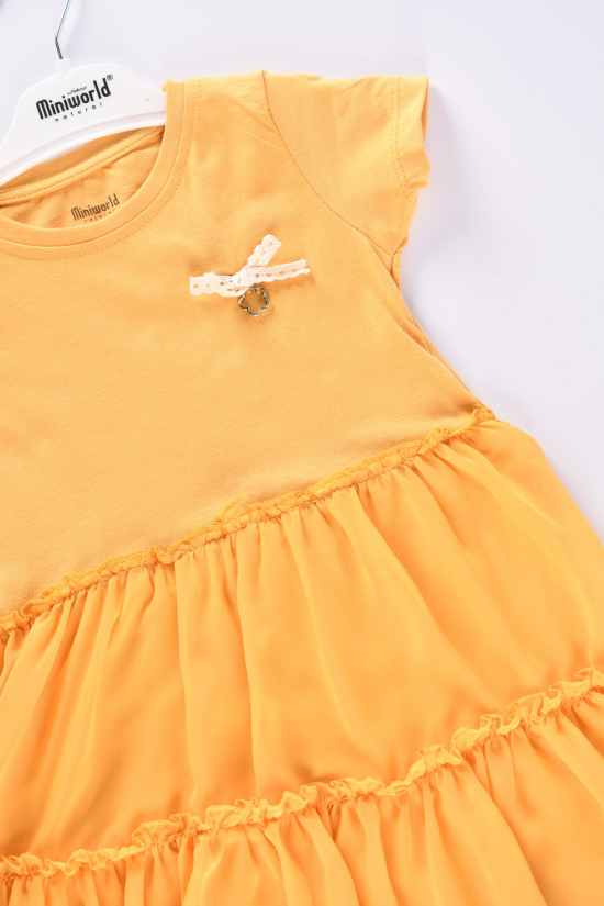Платье для девочки (цв.горчичный) "Miniworld" Рост в наличии : 92, 98, 104, 110, 116 арт.402519