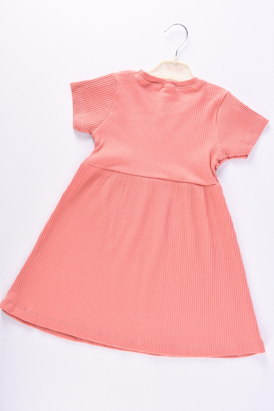 Платье для девочки (цв.пудры) ткань рубчик "DECO" Рост в наличии : 98, 104, 110, 116 арт.401006