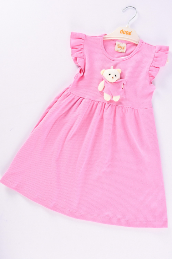 Сукня для дівчинки (кол. рожевий) тканина рубчик "DECO" Зріст в наявності : 98, 104, 110, 116 арт.399288