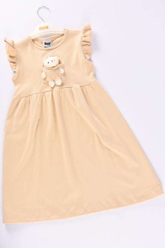 Платье для девочки (цв.кремовый) ткань рубчик "DECO" Рост в наличии : 98, 116 арт.399288