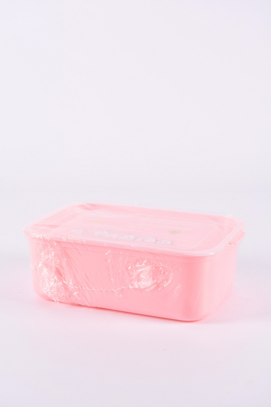 Ланч-бокс (контейнер) цв.розовый с ложкой размер 20/14/7см арт.31009