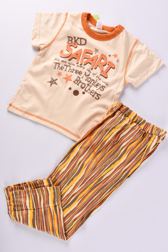 Пижама для мальчика (цв. молочный/оранжевый) "Бемби" Рост в наличии : 98, 104 арт.133310