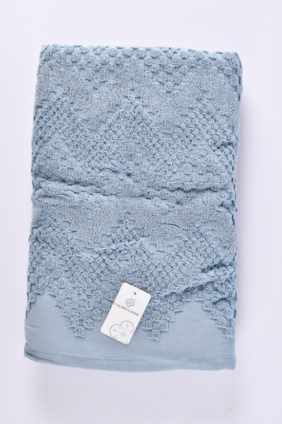 Полотенце для сауны махровое (цв.синий) размер 80/160см (вес 575 гр.) арт.A-6269