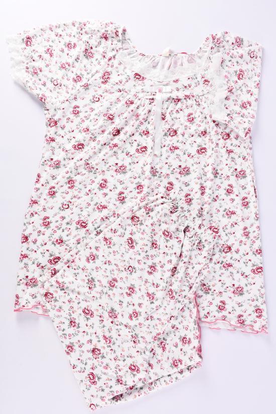 Пижама женская (цв. белый/розовый) трикотажная Размеры в наличии : 54, 56, 58, 60, 62 арт.309