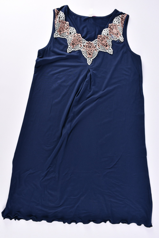 Нічна сорочка жіноча (кол. т.синій) Розміри в наявності : 48, 52, 54, 56, 58 арт.103