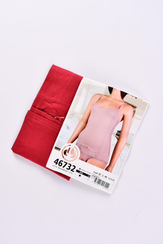 Комплект женский трикотажный (цв.бордовый) майка+шортики "DOMINANT" Размеры в наличии : 42, 46 арт.46732