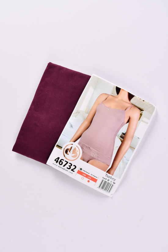 Комплект жіночий трикотажний (кол. фіолетовий) майка шортики "DOMINANT" Розміри в наявності : 42, 46 арт.46732