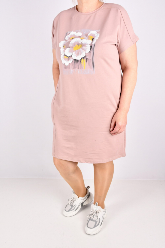 Платье женское трикотажное (цв.латте) "Love Me" размер 46-48 арт.W106