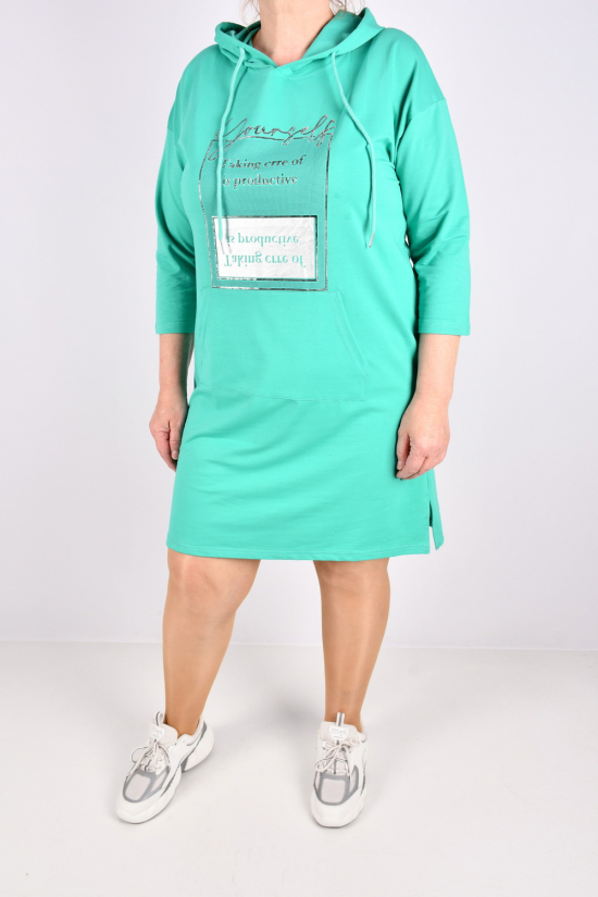 Платье женское трикотажное (цв.салатовый) "Love Me" размер 46-48 арт.W103