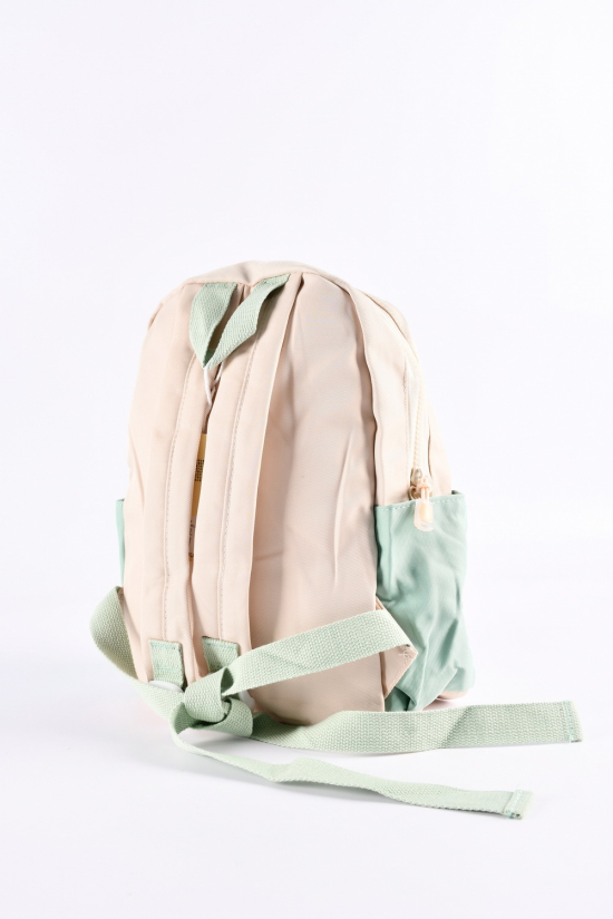 Рюкзак из плащевки (цв.кремовый/салатовый) размер 31/22/10 см арт.1008