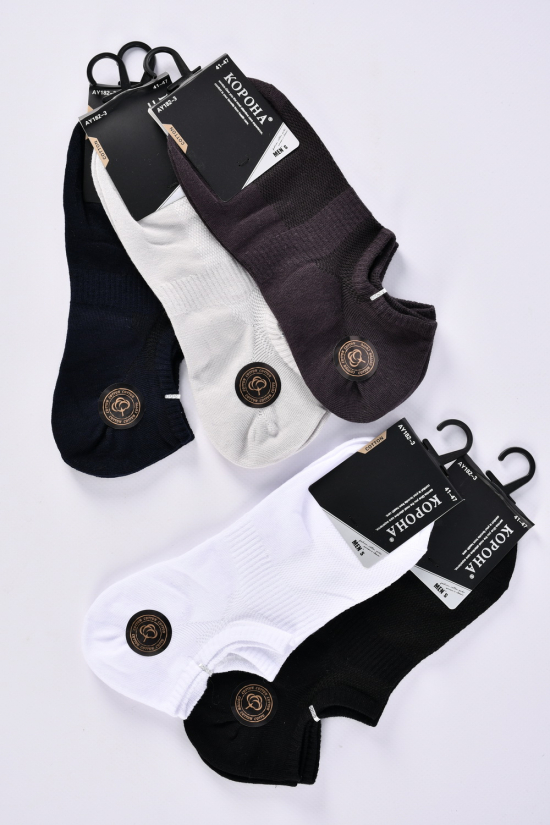 Шкарпетки чоловічі короткі (розмір 41-47) "Корона" (80% бавовна 15% лайкра 5% поліамід) арт.AY182-3