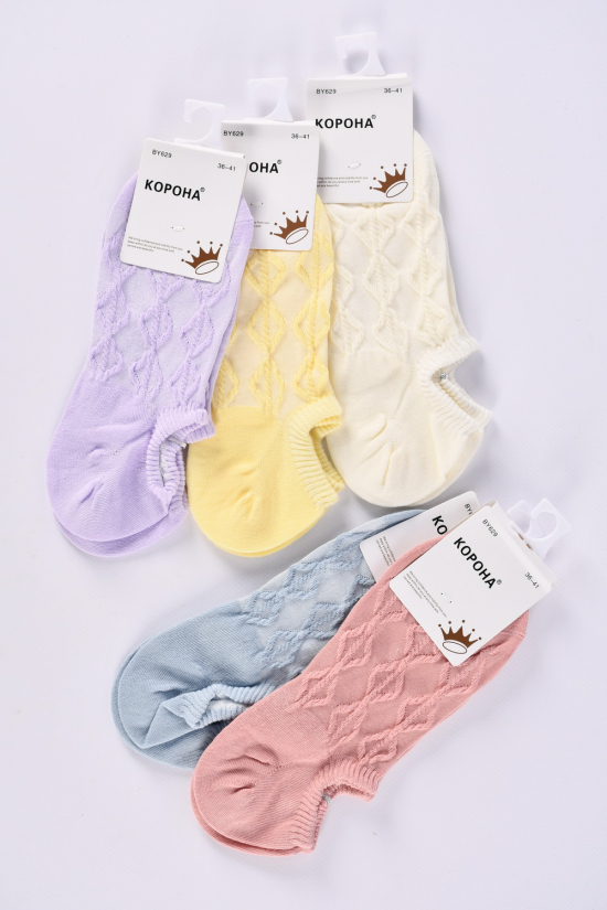 Шкарпетки жіночі короткі (розмір 36-41) (90% бавовна 5% спандекс 5% поліестер) 