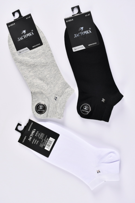 Шкарпетки чоловічі всесезонні "Ластівка" розмір 41-47 (90% cotton, 5% polyamide, 5% elasta арт.B1053-6