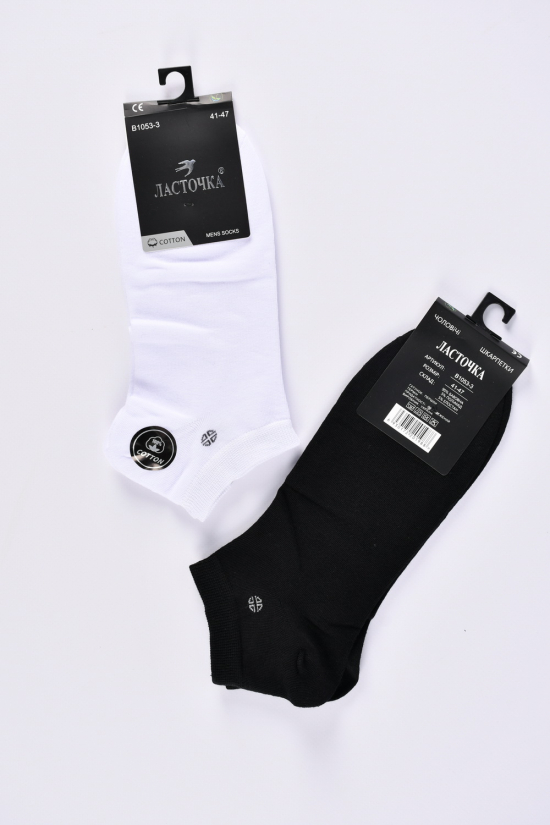 Шкарпетки чоловічі всесезонні "Ластівка" розмір 41-47 (90% cotton, 5% polyamide, 5% elasta арт.B1053-3