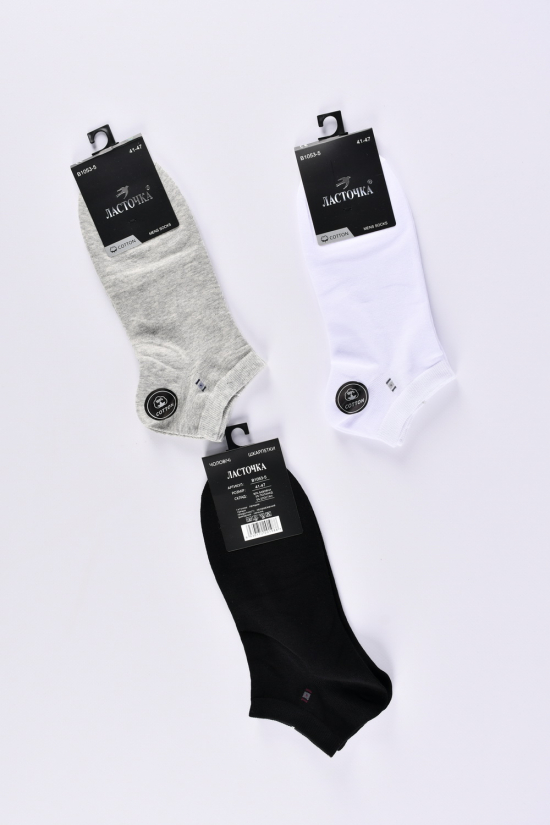Шкарпетки чоловічі всесезонні "Ластівка" розмір 41-47 (90% cotton, 5% polyamide, 5% elasta арт.B1053-5