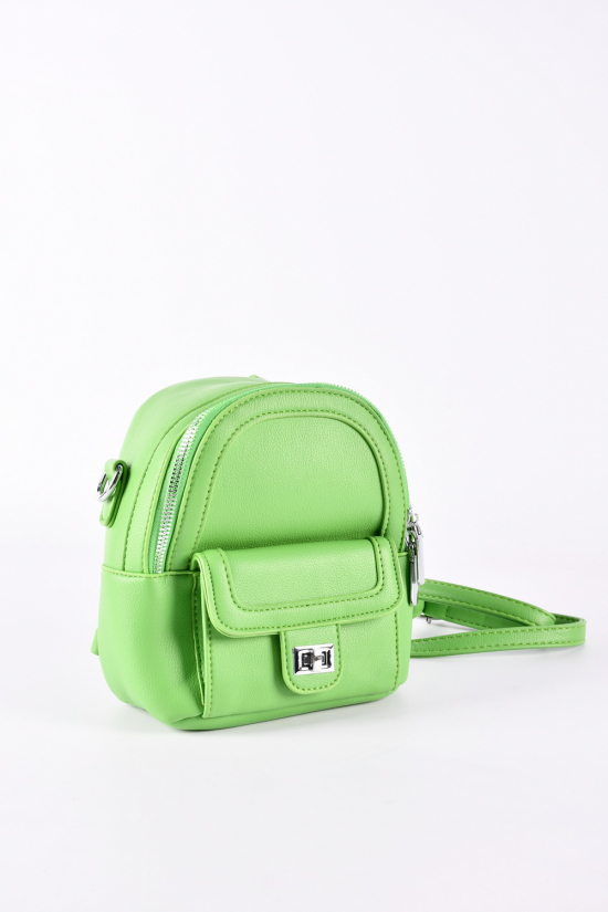 Сумка-рюкзак женская (цв.зеленый ) размер 14/19/9 см. арт.0141