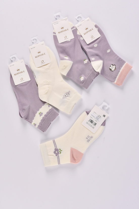 Шкарпетки для дівчинки від 8-10 років (80% бавовна, 15% лайкра, 5% спандекс) 
