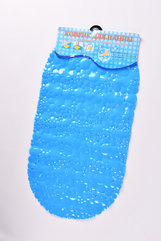 Килимок у ванну (кол. синій) силіконовий на присосках розмір 65/34см арт.MF1605